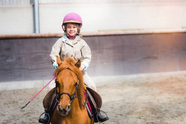 riding lesson at the equestrian center