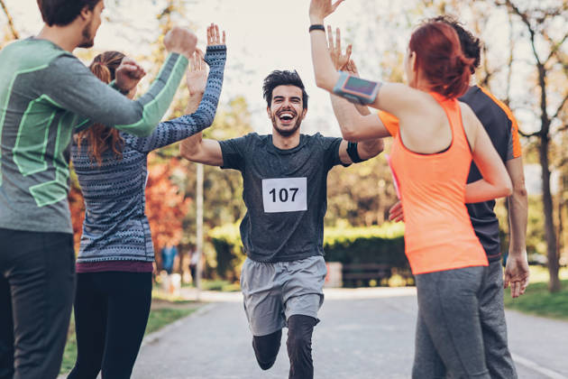Group of athletes at sports event