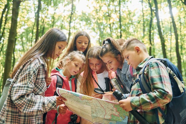 Oriëntatielopen met kinderen en kaart